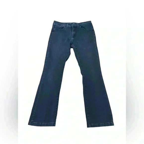 Mélanie Lyne, Designer Flared Leg Black Jeans Sophisticated Fit, Size 29 - Picture 2 of 9